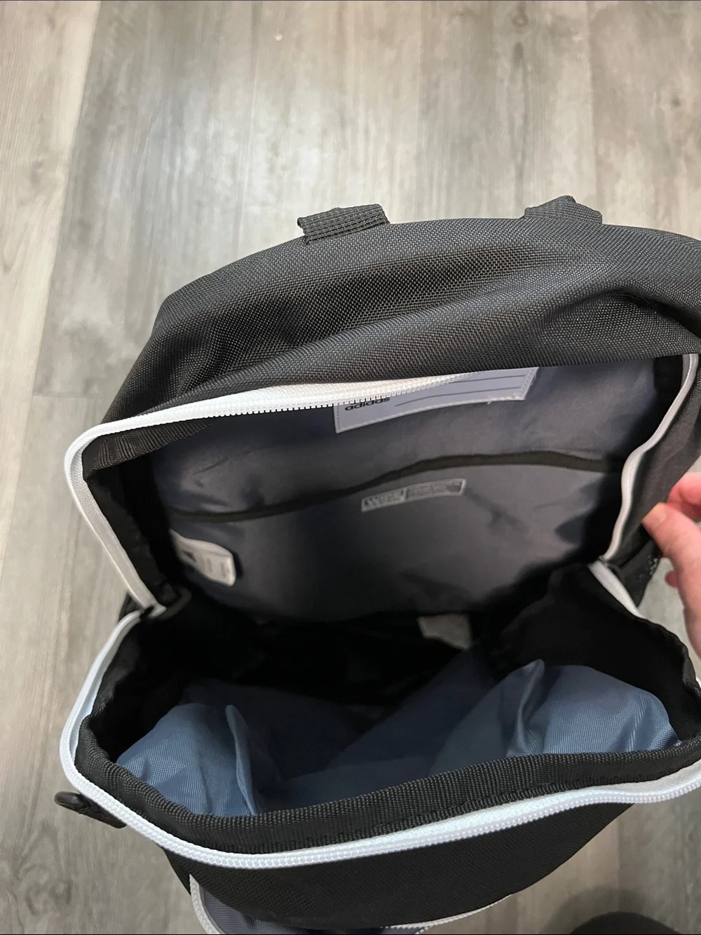 adidas Black Backpack with White 3-Stripe Accent - Men